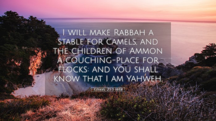 Picture 05 - Ezekiel 25:5 WEB Desktop Wallpaper - I will make Rabbah a stable for camels, and the - Desktop Bible Verse Wallpaper