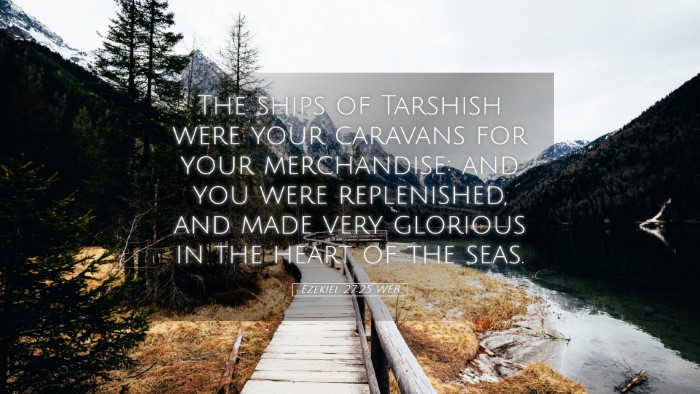 Picture 05 - Ezekiel 27:25 WEB Desktop Wallpaper - The ships of Tarshish were your caravans for your - Desktop Bible Verse Wallpaper