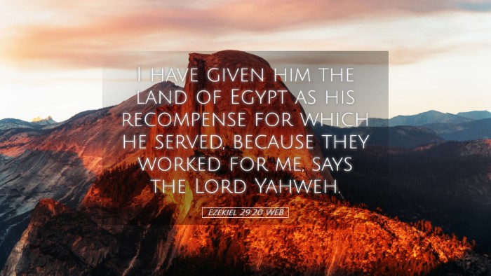 Picture 05 - Ezekiel 29:20 WEB Desktop Wallpaper - I have given him the land of Egypt as his - Desktop Bible Verse Wallpaper