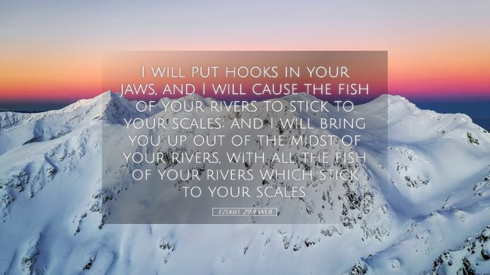 Picture 05 - Ezekiel 29:4 WEB Desktop Wallpaper - I will put hooks in your jaws, and I will cause - Desktop Bible Verse Wallpaper