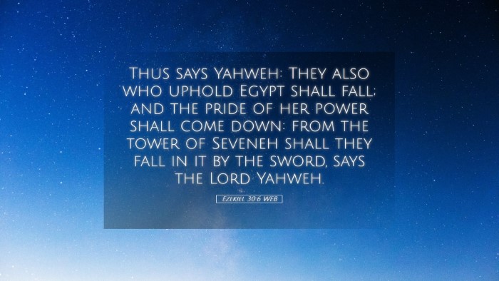 Picture 05 - Ezekiel 30:6 WEB Desktop Wallpaper - Thus says Yahweh: They also who uphold Egypt - Desktop Bible Verse Wallpaper