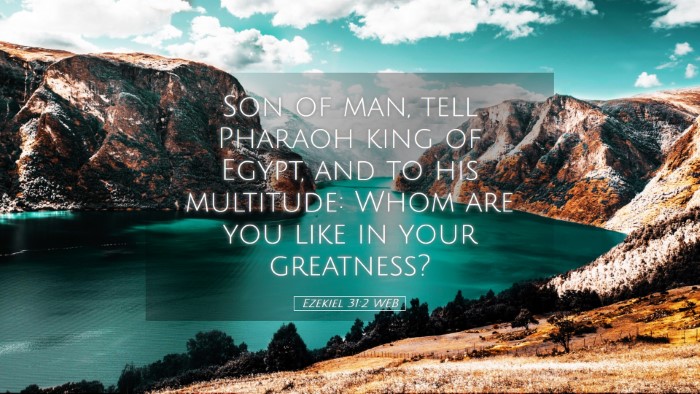 Picture 05 - Ezekiel 31:2 WEB Desktop Wallpaper - Son of man, tell Pharaoh king of Egypt, and to - Desktop Bible Verse Wallpaper