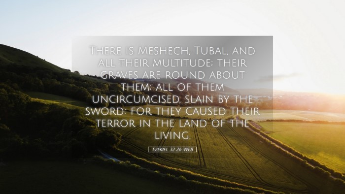 Picture 05 - Ezekiel 32:26 WEB Desktop Wallpaper - There is Meshech, Tubal, and all their multitude; - Desktop Bible Verse Wallpaper