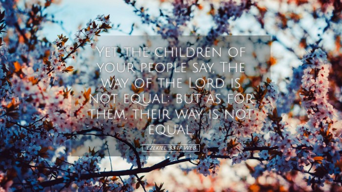 Picture 05 - Ezekiel 33:17 WEB Desktop Wallpaper - Yet the children of your people say, The way of - Desktop Bible Verse Wallpaper