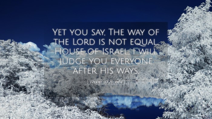 Picture 05 - Ezekiel 33:20 WEB Desktop Wallpaper - Yet you say, The way of the Lord is not equal. - Desktop Bible Verse Wallpaper