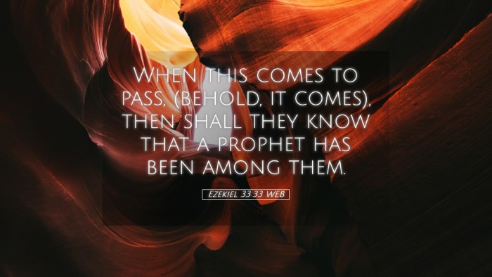 Picture 05 - Ezekiel 33:33 WEB Desktop Wallpaper - When this comes to pass, (behold, it comes), then - Desktop Bible Verse Wallpaper