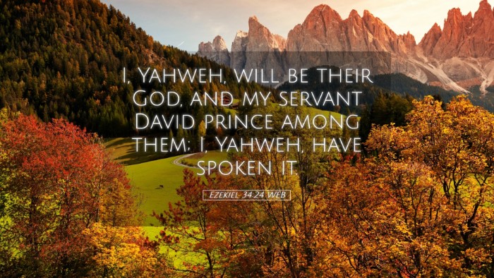 Picture 05 - Ezekiel 34:24 WEB Desktop Wallpaper - I, Yahweh, will be their God, and my servant - Desktop Bible Verse Wallpaper