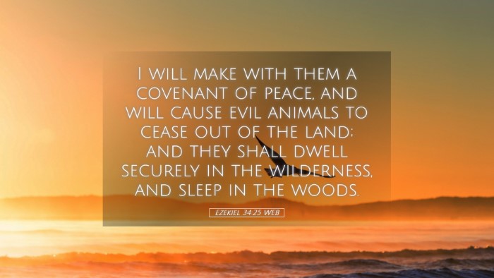 Picture 05 - Ezekiel 34:25 WEB Desktop Wallpaper - I will make with them a covenant of peace, and - Desktop Bible Verse Wallpaper