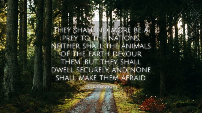 Picture 05 - Ezekiel 34:28 WEB Desktop Wallpaper - They shall no more be a prey to the nations, - Desktop Bible Verse Wallpaper