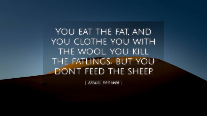 Picture 05 - Ezekiel 34:3 WEB Desktop Wallpaper - You eat the fat, and you clothe you with the - Desktop Bible Verse Wallpaper