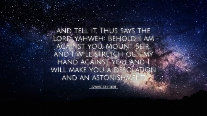 Picture 05 - Ezekiel 35:3 WEB Desktop Wallpaper - and tell it, Thus says the Lord Yahweh: Behold, I - Desktop Bible Verse Wallpaper