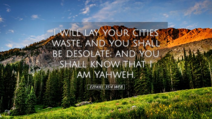 Picture 05 - Ezekiel 35:4 WEB Desktop Wallpaper - I will lay your cities waste, and you shall be - Desktop Bible Verse Wallpaper