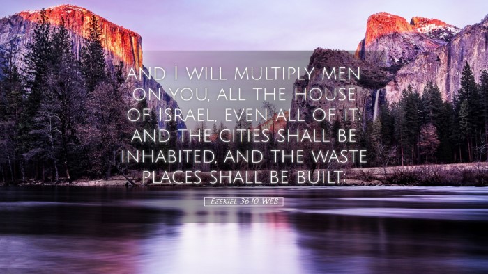 Picture 05 - Ezekiel 36:10 WEB Desktop Wallpaper - and I will multiply men on you, all the house of - Desktop Bible Verse Wallpaper