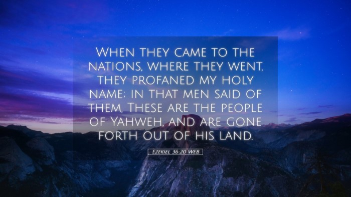 Picture 05 - Ezekiel 36:20 WEB Desktop Wallpaper - When they came to the nations, where they went, - Desktop Bible Verse Wallpaper