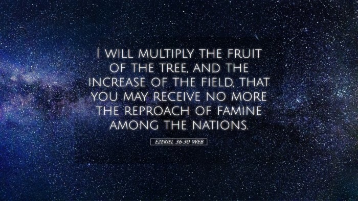 Picture 05 - Ezekiel 36:30 WEB Desktop Wallpaper - I will multiply the fruit of the tree, and the - Desktop Bible Verse Wallpaper