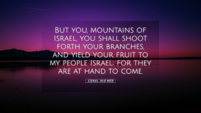Picture 05 - Ezekiel 36:8 WEB Desktop Wallpaper - But you, mountains of Israel, you shall shoot - Desktop Bible Verse Wallpaper