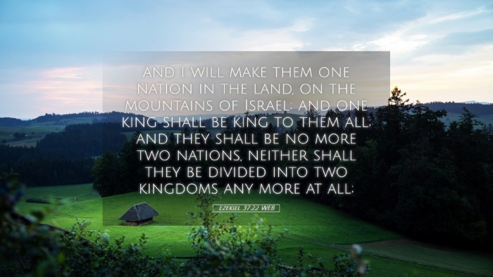 Picture 05 - Ezekiel 37:22 WEB Desktop Wallpaper - and I will make them one nation in the land, on - Desktop Bible Verse Wallpaper