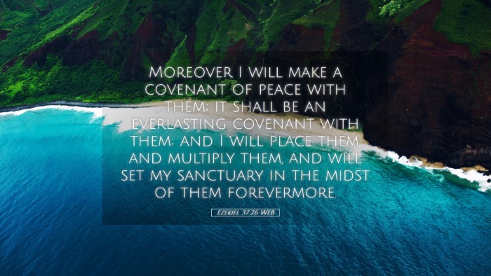 Picture 05 - Ezekiel 37:26 WEB Desktop Wallpaper - Moreover I will make a covenant of peace with - Desktop Bible Verse Wallpaper