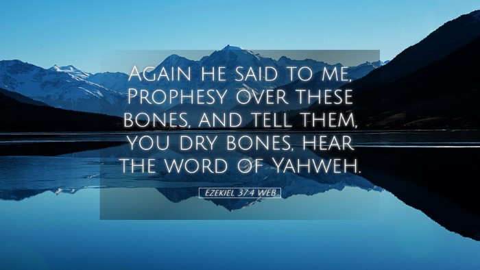 Picture 05 - Ezekiel 37:4 WEB Desktop Wallpaper - Again he said to me, Prophesy over these bones, - Desktop Bible Verse Wallpaper