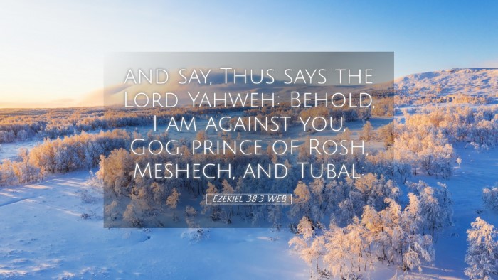 Picture 05 - Ezekiel 38:3 WEB Desktop Wallpaper - and say, Thus says the Lord Yahweh: Behold, I am - Desktop Bible Verse Wallpaper