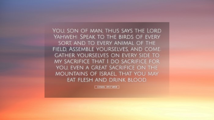 Picture 05 - Ezekiel 39:17 WEB Desktop Wallpaper - You, son of man, thus says the Lord Yahweh: Speak - Desktop Bible Verse Wallpaper