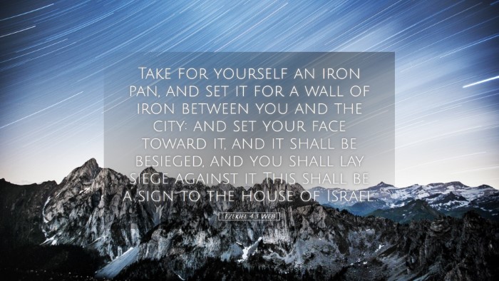 Picture 05 - Ezekiel 4:3 WEB Desktop Wallpaper - Take for yourself an iron pan, and set it for a - Desktop Bible Verse Wallpaper