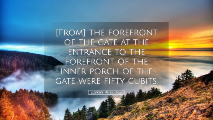 Picture 05 - Ezekiel 40:15 WEB Desktop Wallpaper - [From] the forefront of the gate at the entrance - Desktop Bible Verse Wallpaper