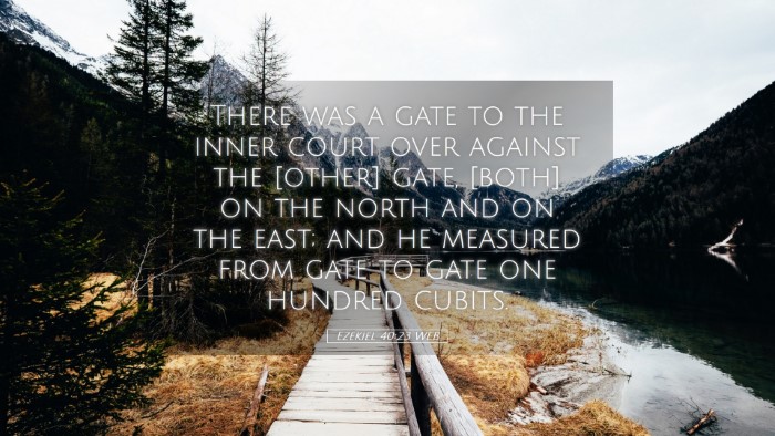 Picture 05 - Ezekiel 40:23 WEB Desktop Wallpaper - There was a gate to the inner court over against - Desktop Bible Verse Wallpaper