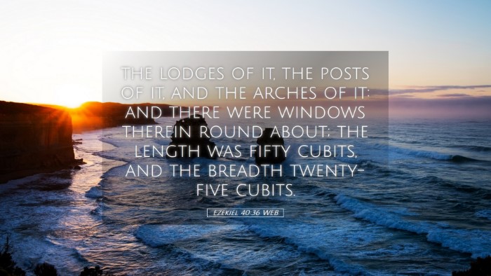 Picture 05 - Ezekiel 40:36 WEB Desktop Wallpaper - the lodges of it, the posts of it, and the arches - Desktop Bible Verse Wallpaper