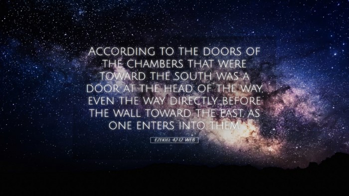 Picture 05 - Ezekiel 42:12 WEB Desktop Wallpaper - According to the doors of the chambers that were - Desktop Bible Verse Wallpaper