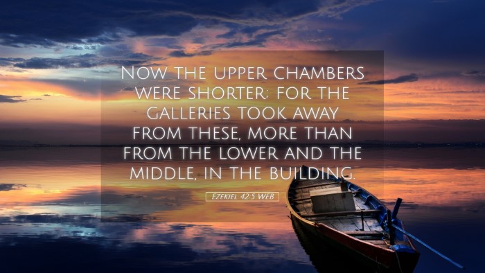 Picture 05 - Ezekiel 42:5 WEB Desktop Wallpaper - Now the upper chambers were shorter; for the - Desktop Bible Verse Wallpaper