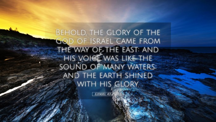 Picture 05 - Ezekiel 43:2 WEB Desktop Wallpaper - Behold, the glory of the God of Israel came from - Desktop Bible Verse Wallpaper