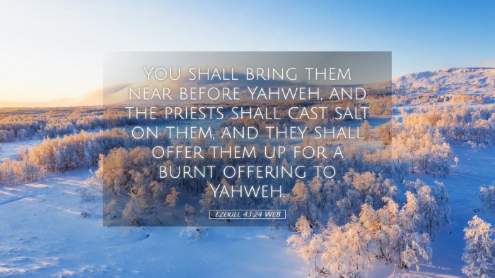 Picture 05 - Ezekiel 43:24 WEB Desktop Wallpaper - You shall bring them near before Yahweh, and the - Desktop Bible Verse Wallpaper