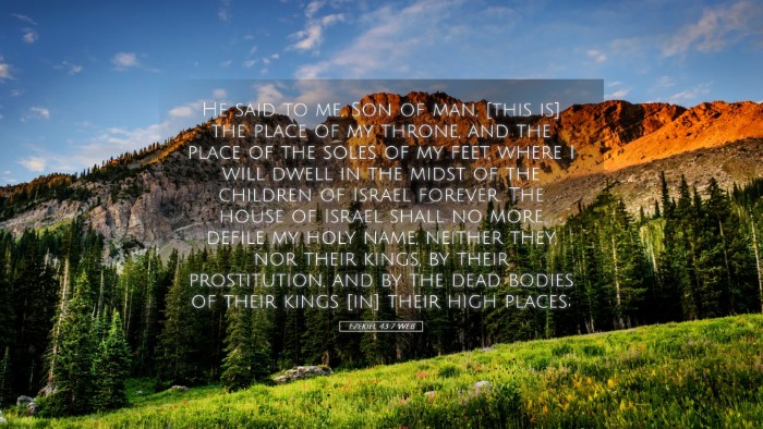 Picture 05 - Ezekiel 43:7 WEB Desktop Wallpaper - He said to me, Son of man, [this is] the place of - Desktop Bible Verse Wallpaper