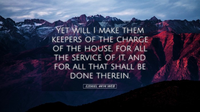 Picture 05 - Ezekiel 44:14 WEB Desktop Wallpaper - Yet will I make them keepers of the charge of the - Desktop Bible Verse Wallpaper