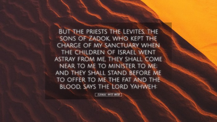 Picture 05 - Ezekiel 44:15 WEB Desktop Wallpaper - But the priests the Levites, the sons of Zadok, - Desktop Bible Verse Wallpaper
