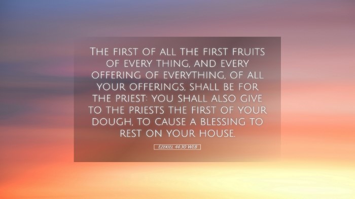 Picture 05 - Ezekiel 44:30 WEB Desktop Wallpaper - The first of all the first fruits of every thing, - Desktop Bible Verse Wallpaper