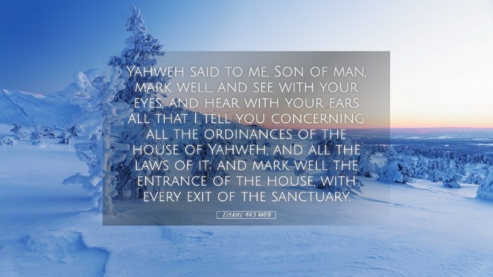 Picture 05 - Ezekiel 44:5 WEB Desktop Wallpaper - Yahweh said to me, Son of man, mark well, and see - Desktop Bible Verse Wallpaper
