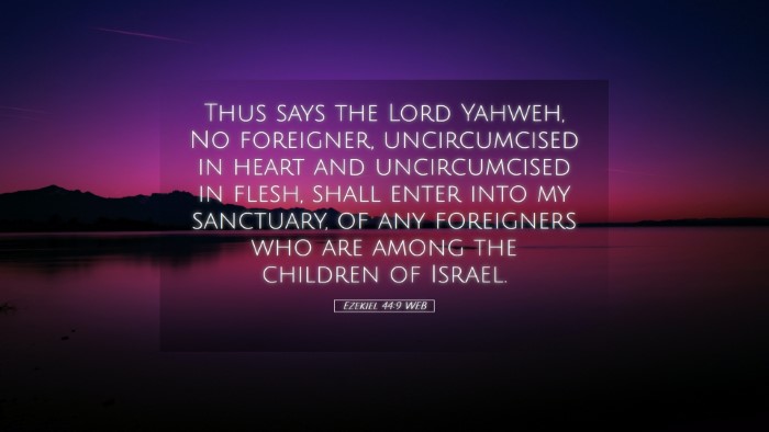 Picture 05 - Ezekiel 44:9 WEB Desktop Wallpaper - Thus says the Lord Yahweh, No foreigner, - Desktop Bible Verse Wallpaper