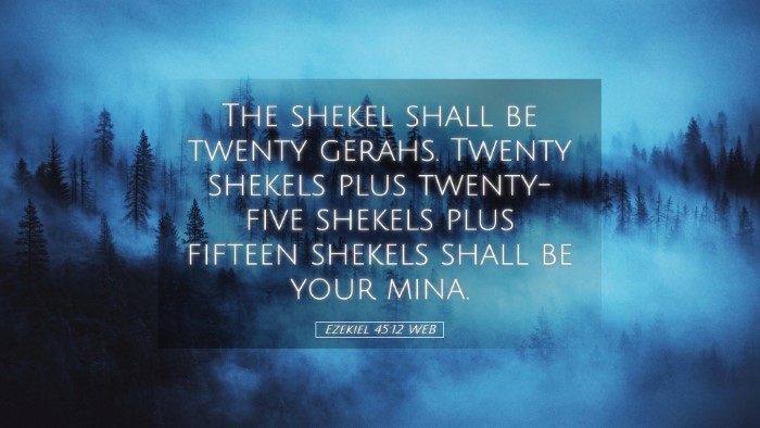 Picture 05 - Ezekiel 45:12 WEB Desktop Wallpaper - The shekel shall be twenty gerahs. Twenty shekels - Desktop Bible Verse Wallpaper