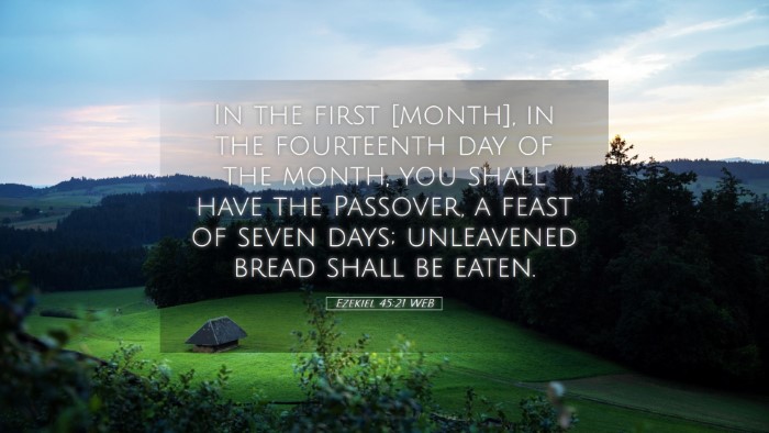 Picture 05 - Ezekiel 45:21 WEB Desktop Wallpaper - In the first [month], in the fourteenth day of - Desktop Bible Verse Wallpaper