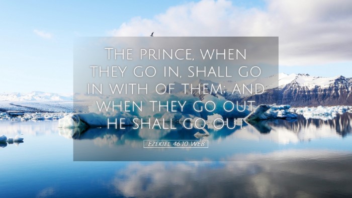 Picture 05 - Ezekiel 46:10 WEB Desktop Wallpaper - The prince, when they go in, shall go in with of - Desktop Bible Verse Wallpaper