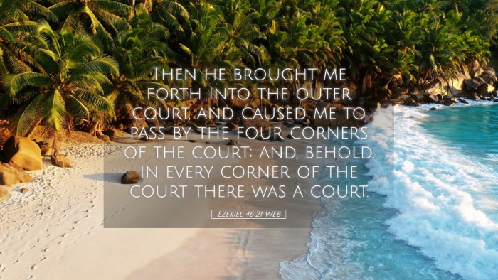 Picture 05 - Ezekiel 46:21 WEB Desktop Wallpaper - Then he brought me forth into the outer court, - Desktop Bible Verse Wallpaper
