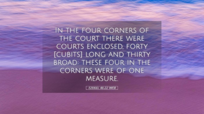Picture 05 - Ezekiel 46:22 WEB Desktop Wallpaper - In the four corners of the court there were - Desktop Bible Verse Wallpaper