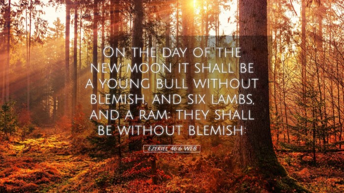 Picture 05 - Ezekiel 46:6 WEB Desktop Wallpaper - On the day of the new moon it shall be a young - Desktop Bible Verse Wallpaper
