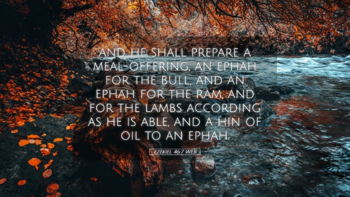 Picture 05 - Ezekiel 46:7 WEB Desktop Wallpaper - and he shall prepare a meal-offering, an ephah - Desktop Bible Verse Wallpaper