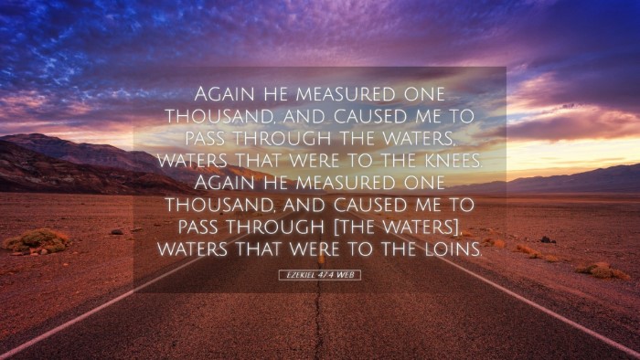 Picture 05 - Ezekiel 47:4 WEB Desktop Wallpaper - Again he measured one thousand, and caused me to - Desktop Bible Verse Wallpaper