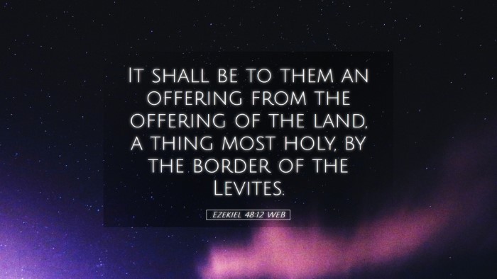 Picture 05 - Ezekiel 48:12 WEB Desktop Wallpaper - It shall be to them an offering from the offering - Desktop Bible Verse Wallpaper