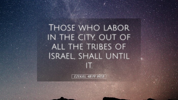 Picture 05 - Ezekiel 48:19 WEB Desktop Wallpaper - Those who labor in the city, out of all the - Desktop Bible Verse Wallpaper