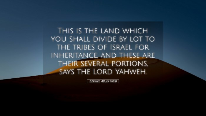 Picture 05 - Ezekiel 48:29 WEB Desktop Wallpaper - This is the land which you shall divide by lot to - Desktop Bible Verse Wallpaper